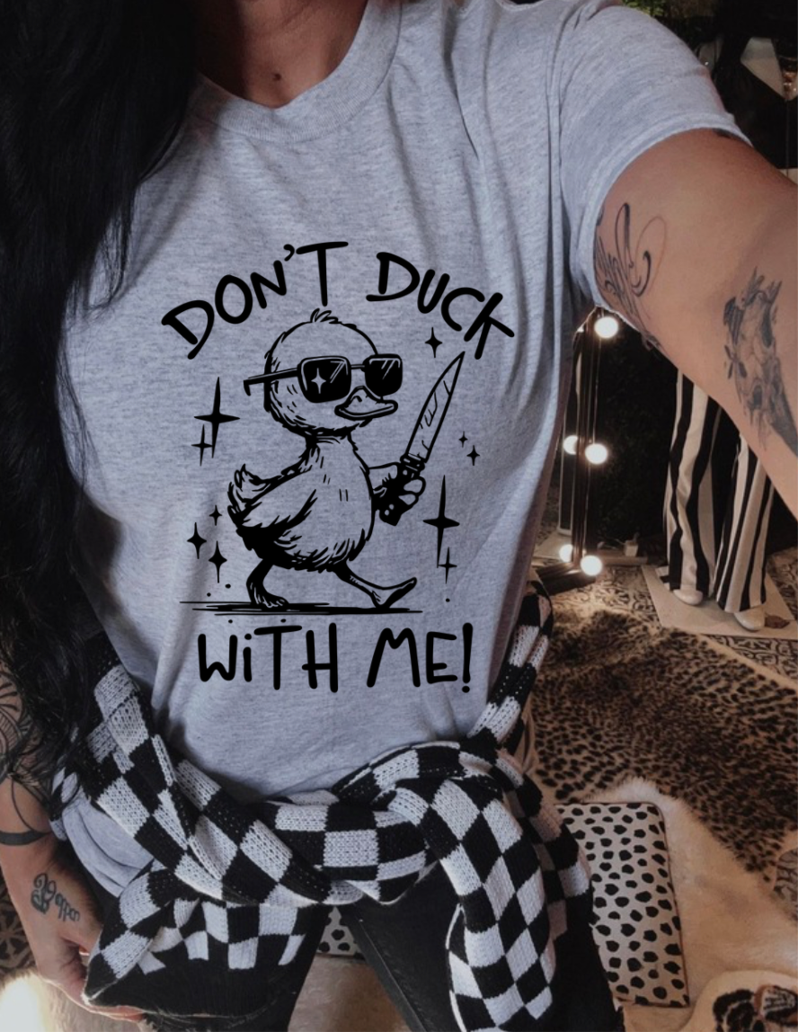 Don’t duck with me on sports grey T-shirt