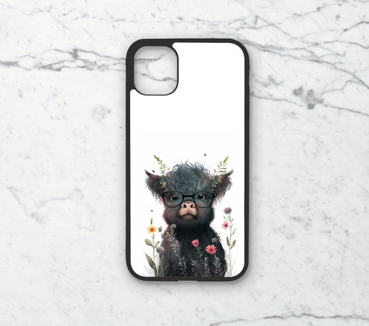 Phone case only!!   Baby black highland cow