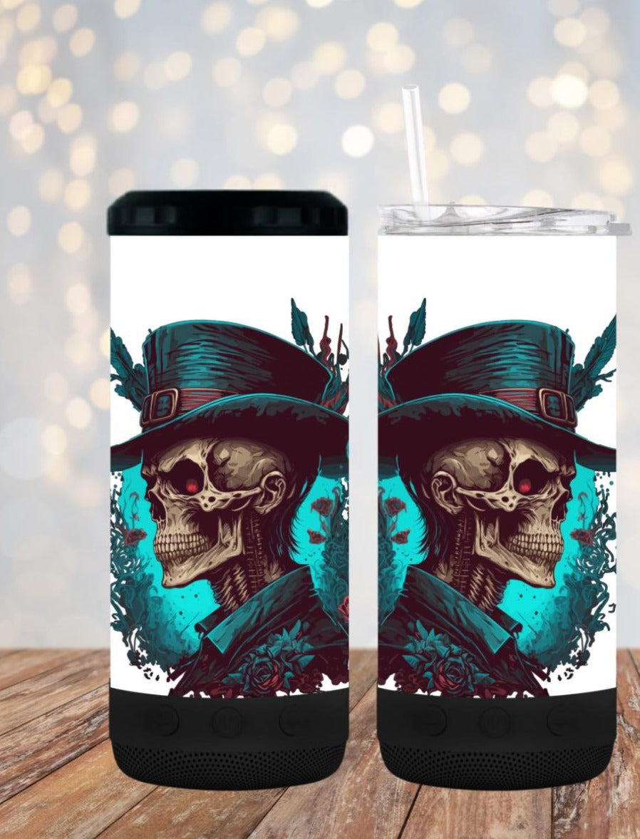 Skull and roses - 4 in one cooler and speaker.