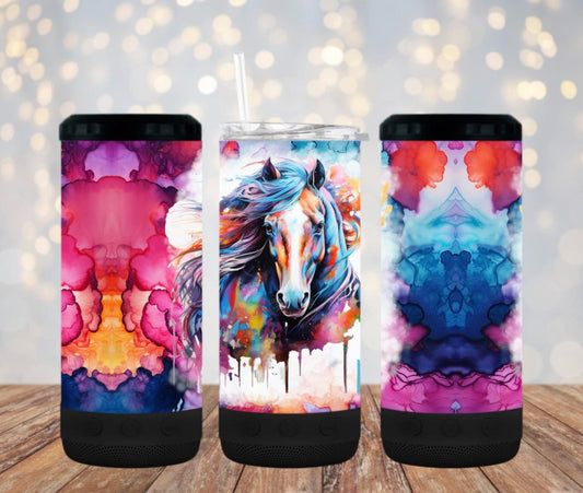 Water-colour horse - 4 in one cooler and speaker.