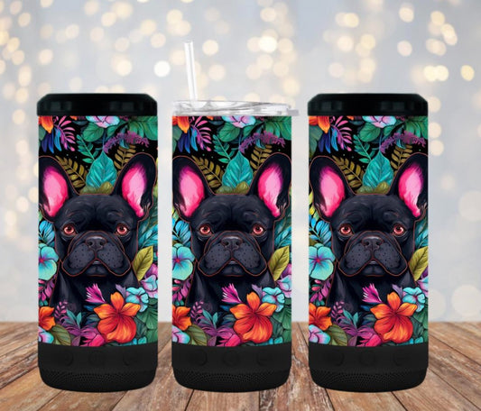 Frenchie florals- 4 in one cooler and speaker.