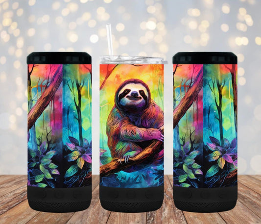 Watercolor sloth - 4 in one cooler and speaker.