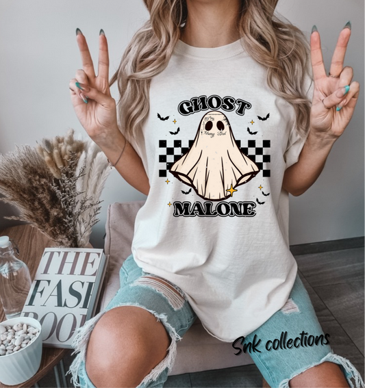 $16 Ghostie on Ivory T-shirt