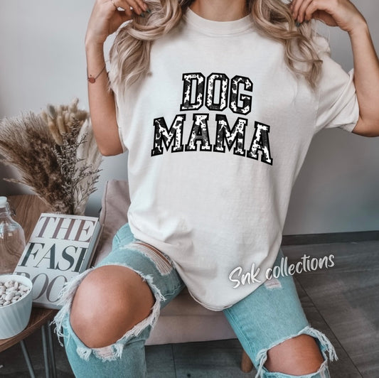 Cow print Dog Mama - T-shirt