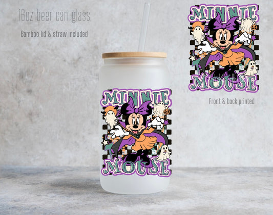 16oz  frosted - Purple spooky