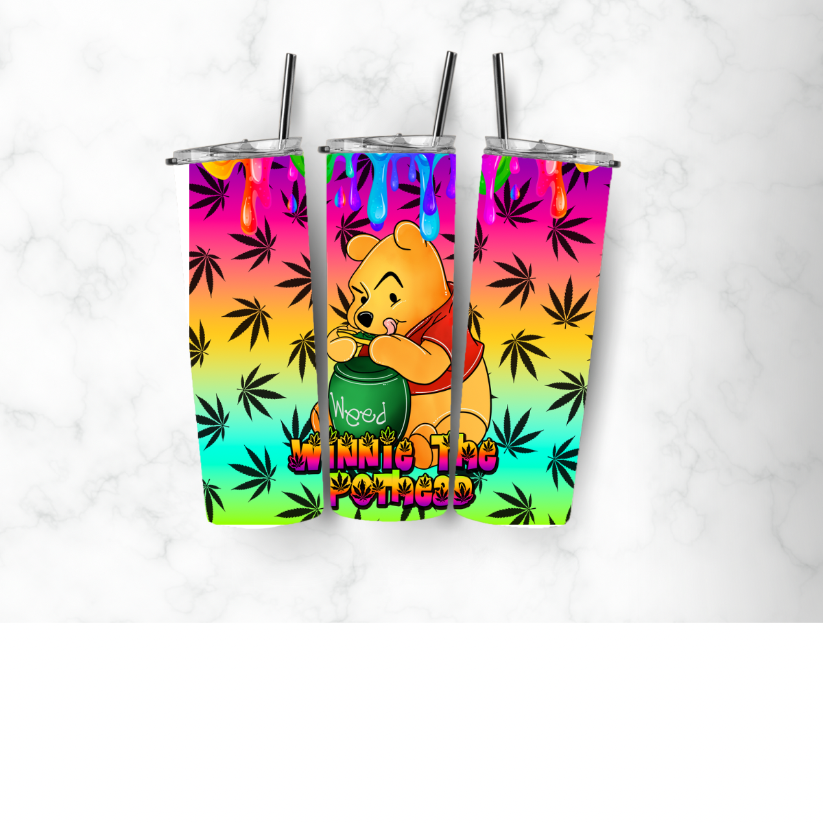 Tumbler only!! Retro hippie bear 4