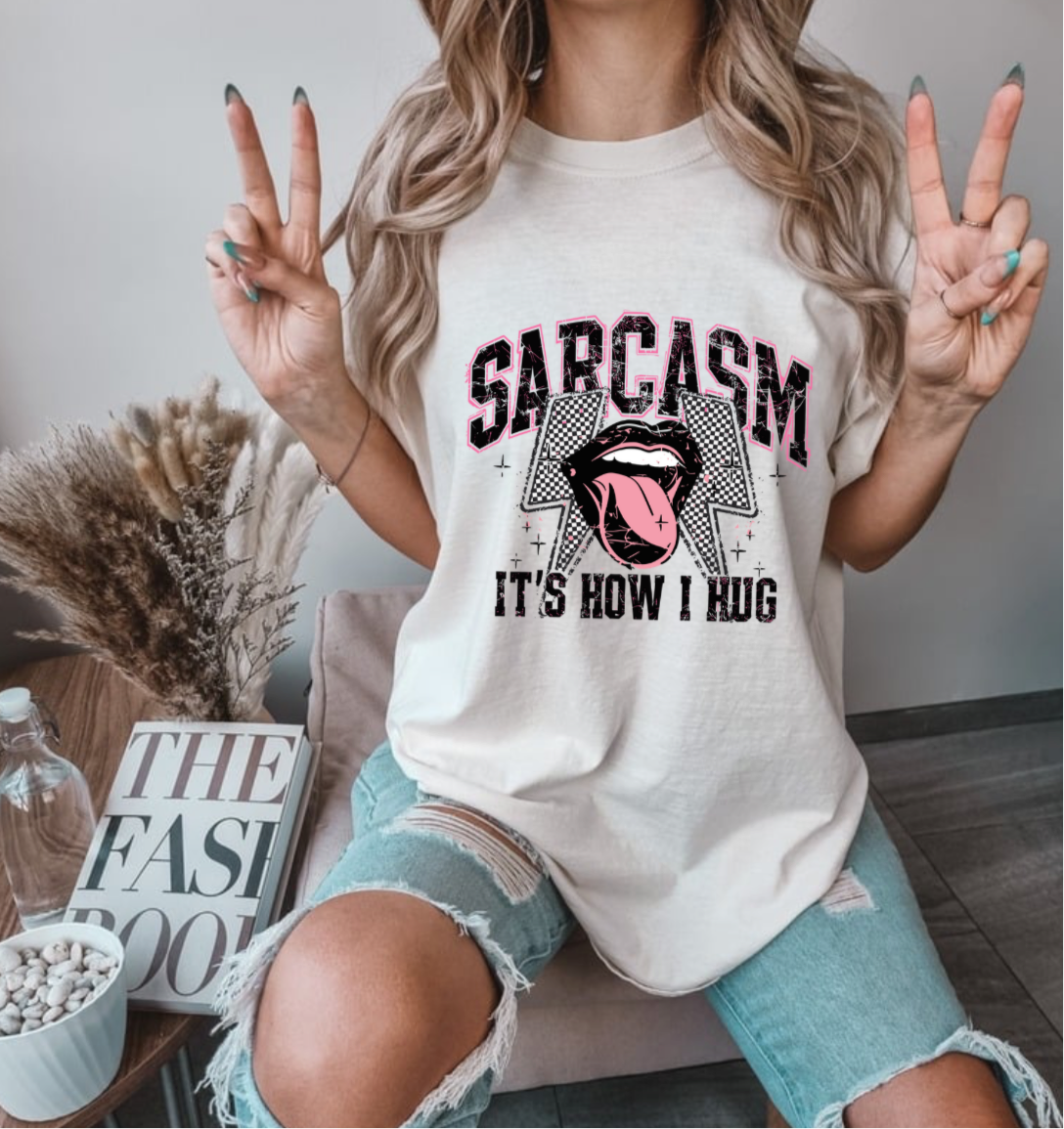 $16 Sarcasm on Ivory T-shirt