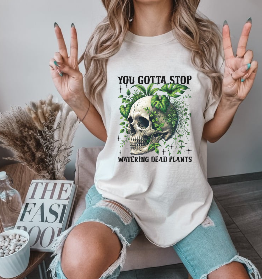 $16 stopped watering dead plants T-shirt