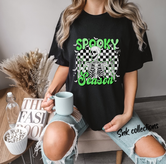 $16 Spooky season skeleton - T-shirt-