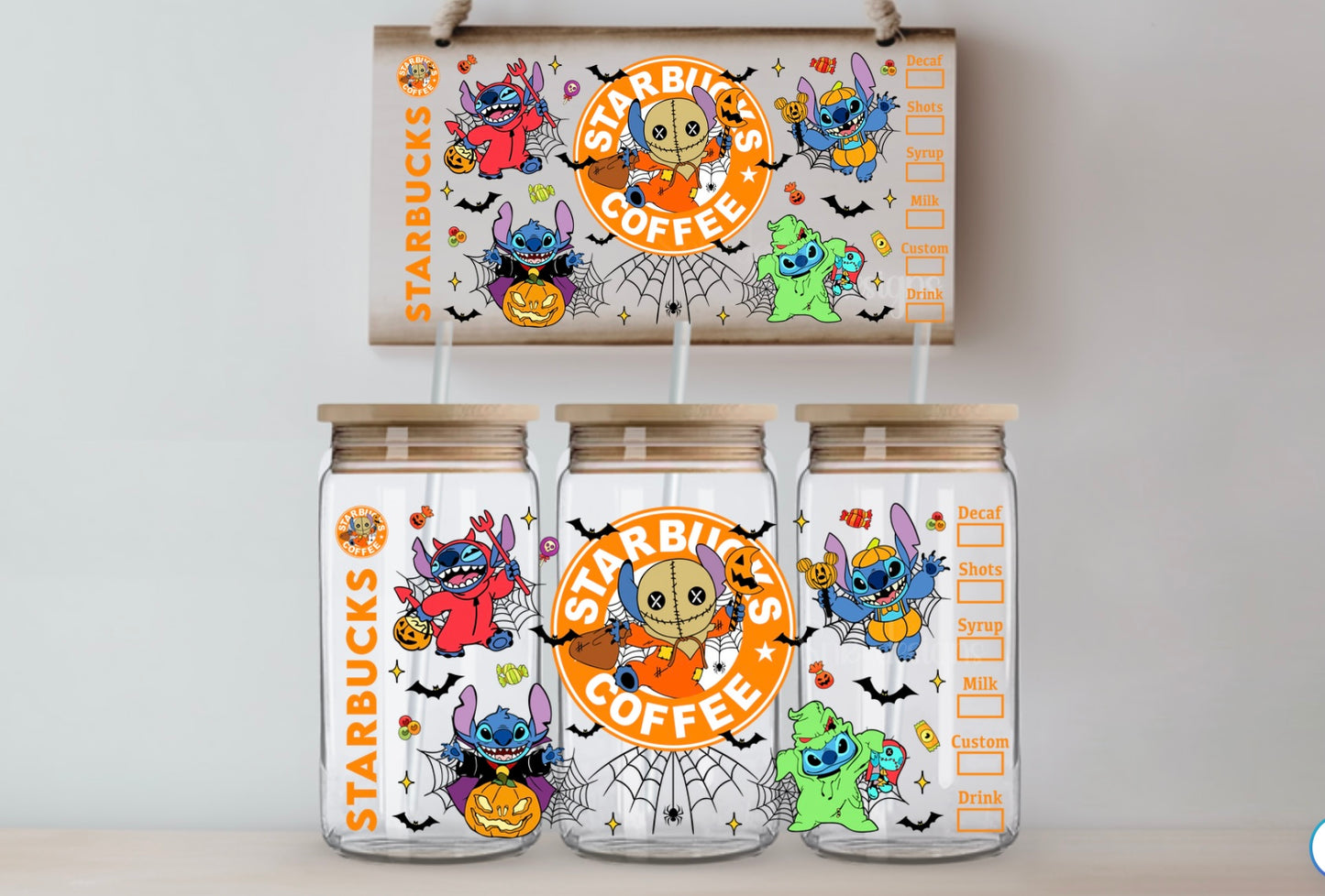 16oz  frosted - Orange besties