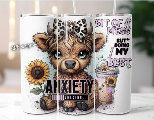 Tumbler only!! - Highland cow cheetah print Bit of a mess but doing my best 2