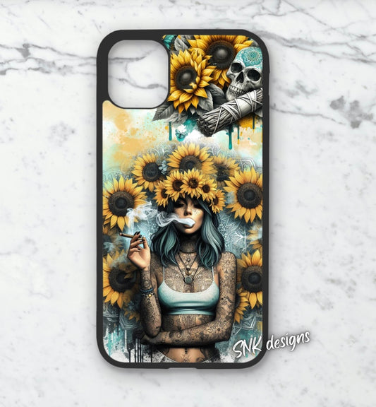 Phone case only!! Yellow and turquoise grungy queens