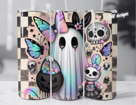 Spooky season 20oz tumbler - Cute spooky ghost