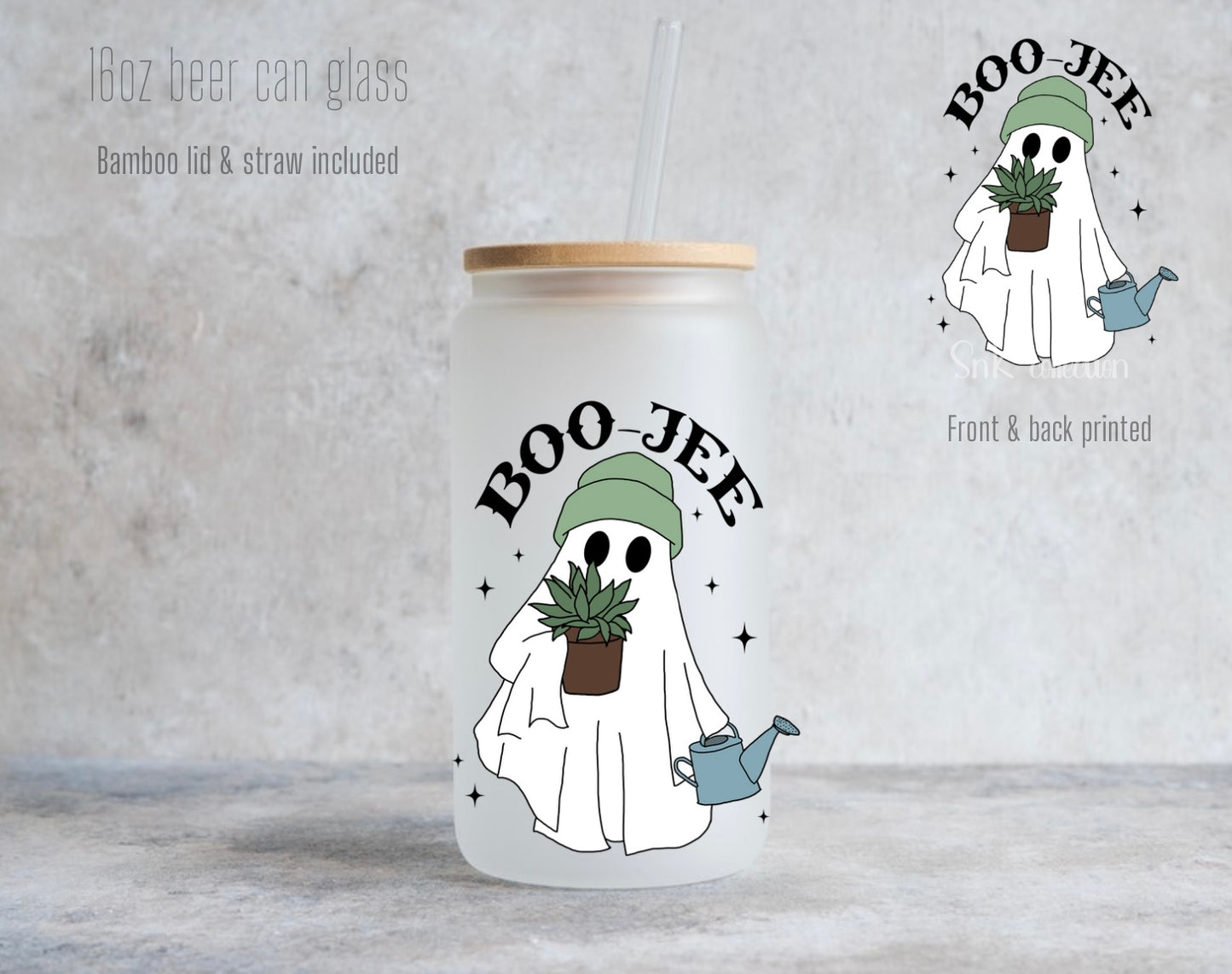 16oz Boo-jee plant ghost - Frosted