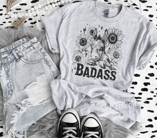 $16 Badass on ash grey - T- Shirt