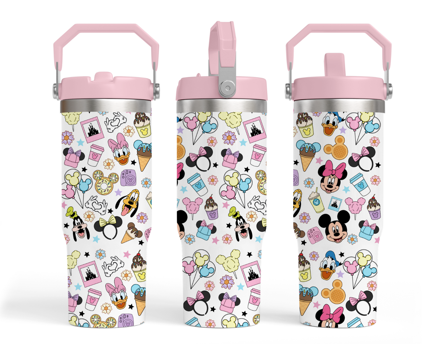 30oz tumbler - Pink cute friends 3