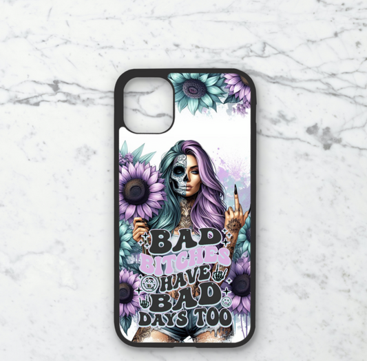 Phone case only!! Purple sugar skull  bad bitches