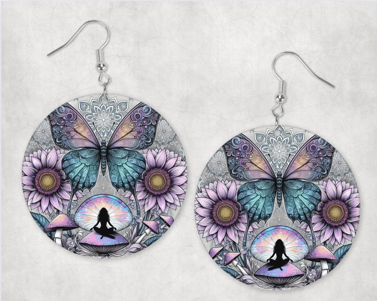 Acrylic Earrings-  enchanted butterfly