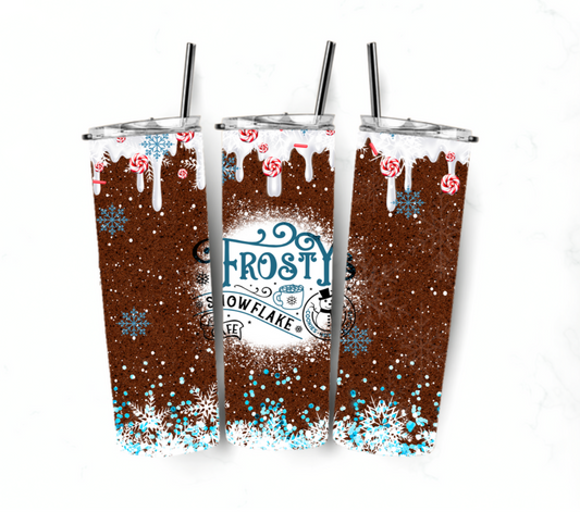 Tumbler only- Frosty snowflakes