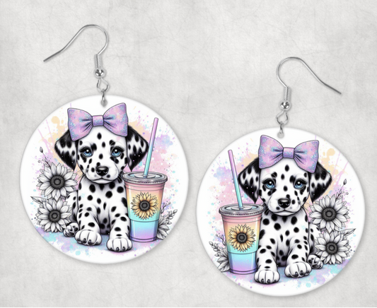 Acrylic Earrings-Cute baby dalmation