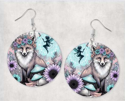 Acrylic Earrings-Enchanted fox