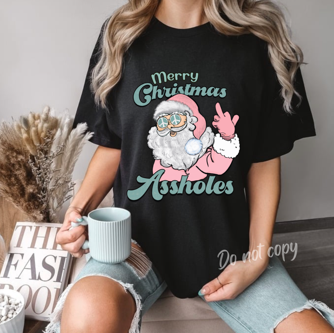 Christmas $16 Tee- Merry Christmas asshole