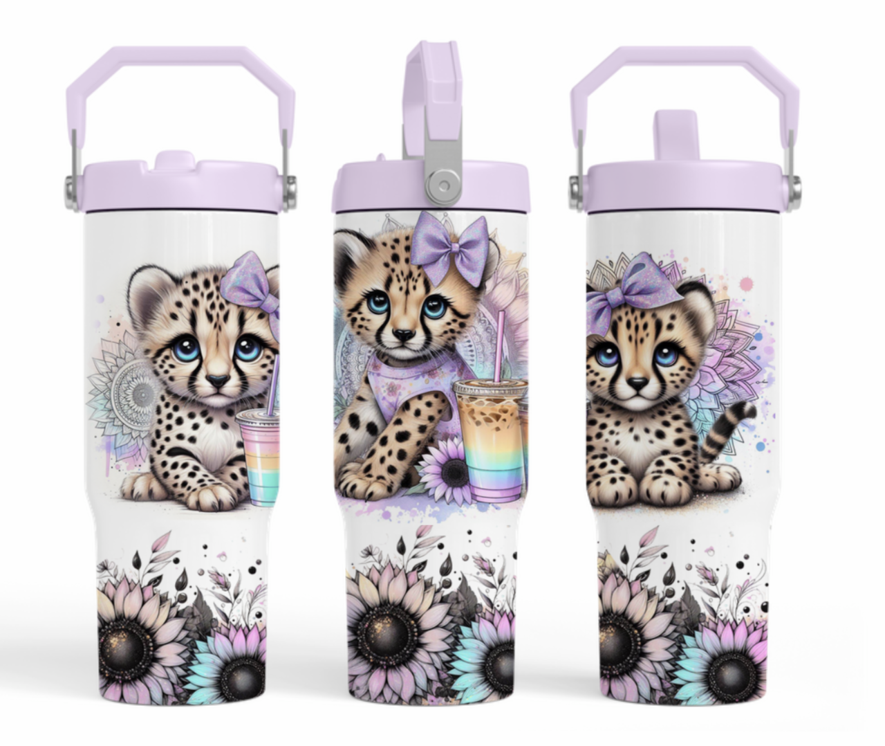 30oz tumbler -Cute baby cheetah cub