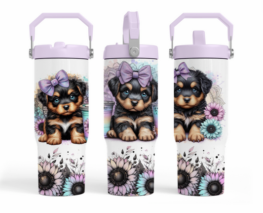 30oz tumbler -Cute  baby Rottweiler puppy