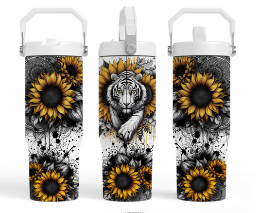 30oz tumbler -Majestic white tiger