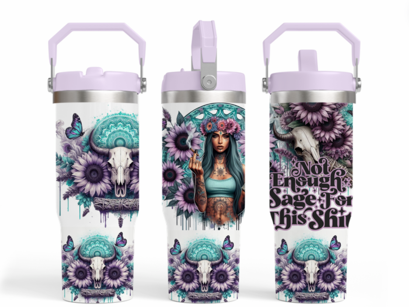 30oz tumbler - Purple not enough sage