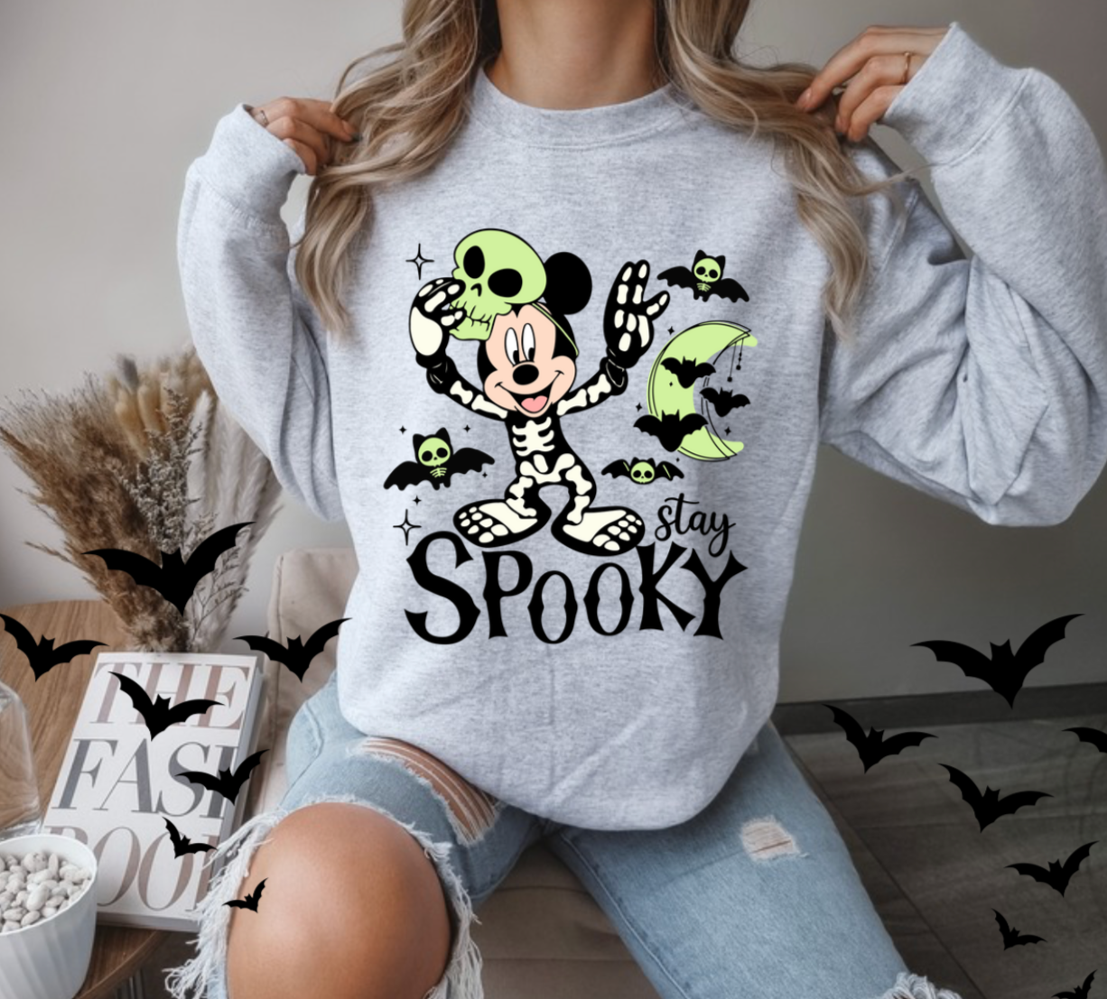 Spooky season - Sports grey-  Stay spooky GREEN