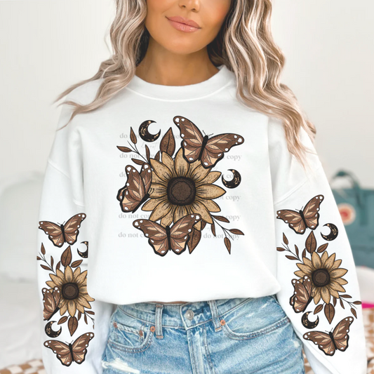 Crewneck - Sunflower & butterfly