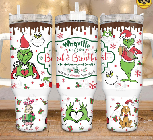 Christmas 40oz tumbler - Chocolate drip