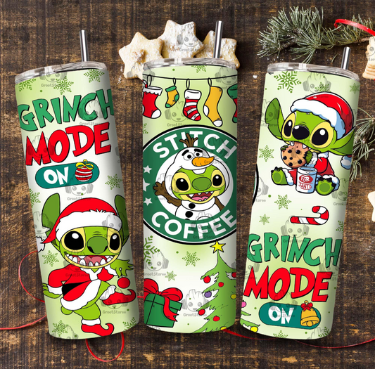 Christmas tumbler- Cute green Christmas