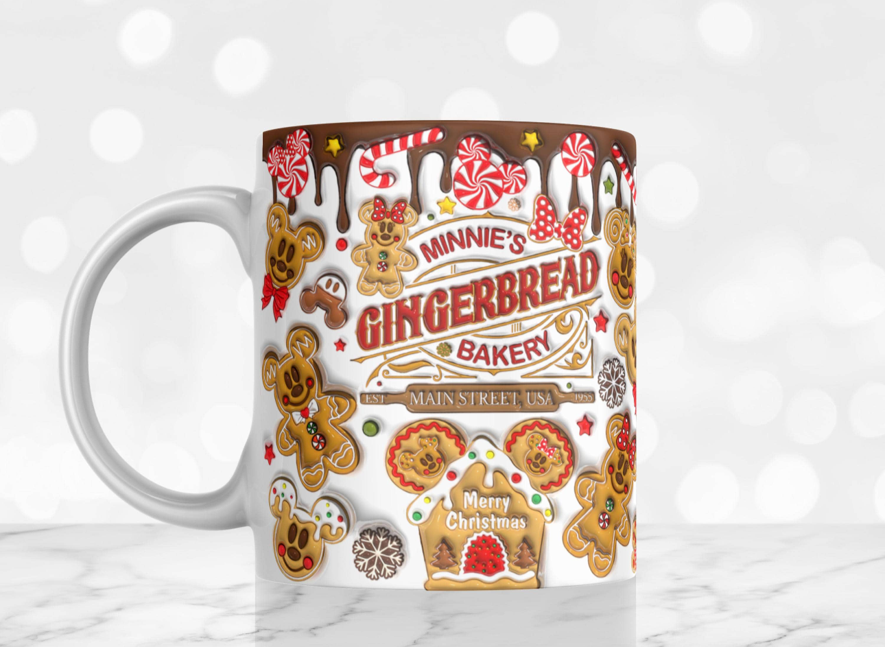 15oz mug - 3D Christmas gingerbread