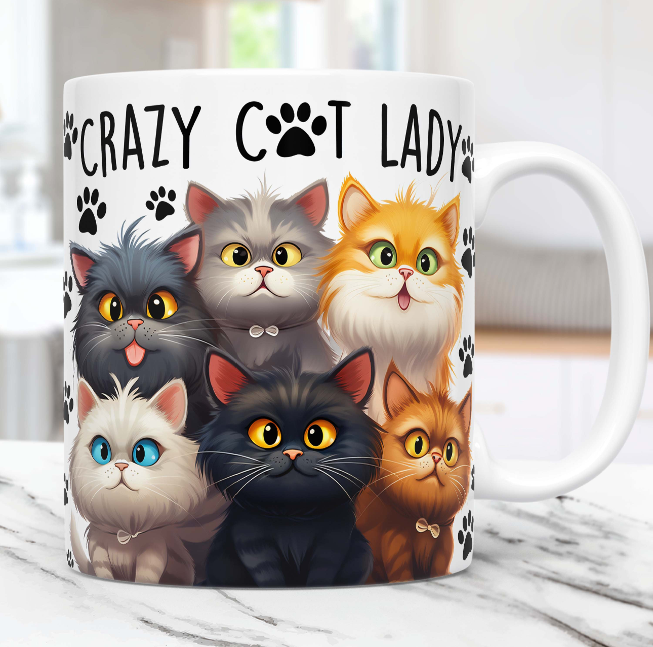 15oz mug - Crazy cat lady