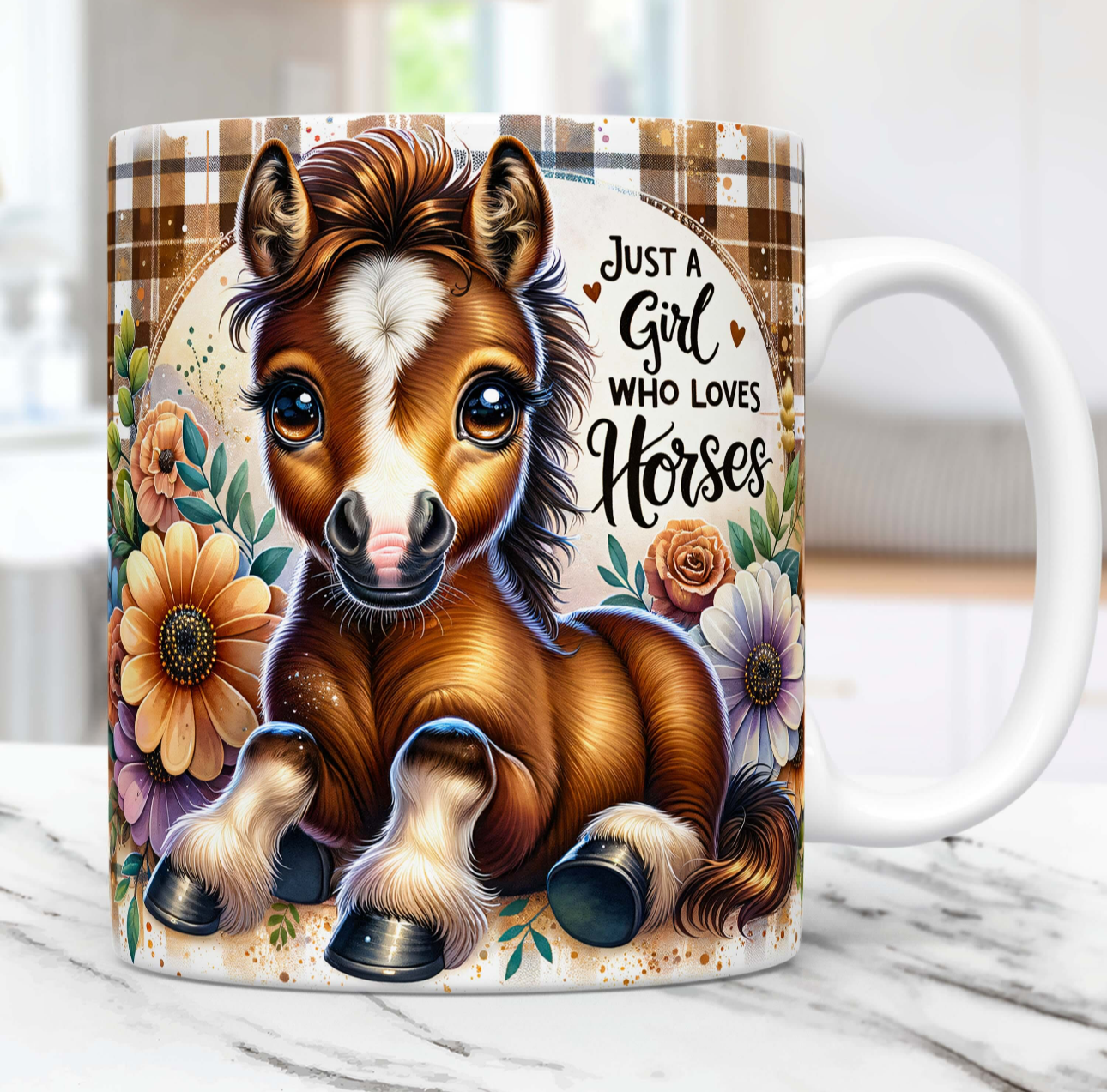 15oz mug - Just a girl who loves horses