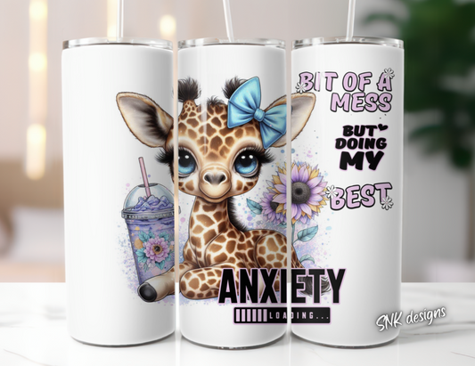 Tumbler only!! Anxiety - Cute giraffe 2