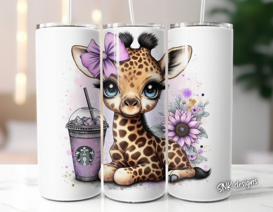 Tumbler only!! Cute Giraffe