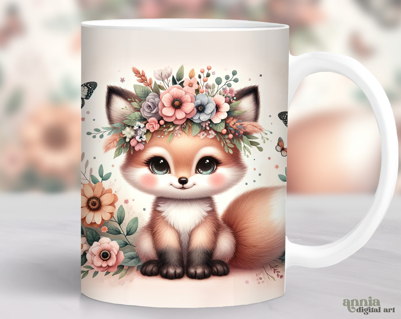 15oz mug - Cute fox