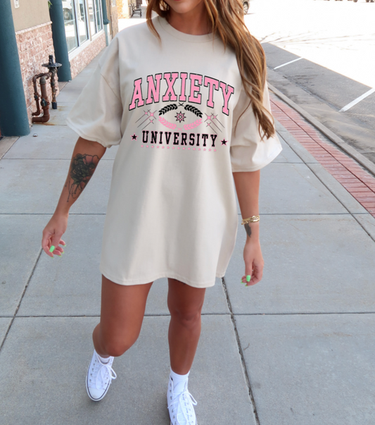Pink anxiety T-shirt