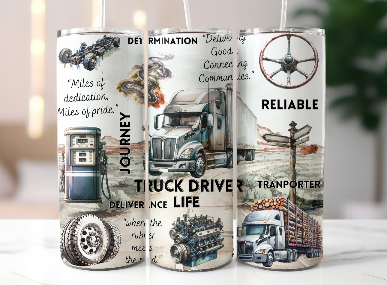 20oz tumbler - Truck