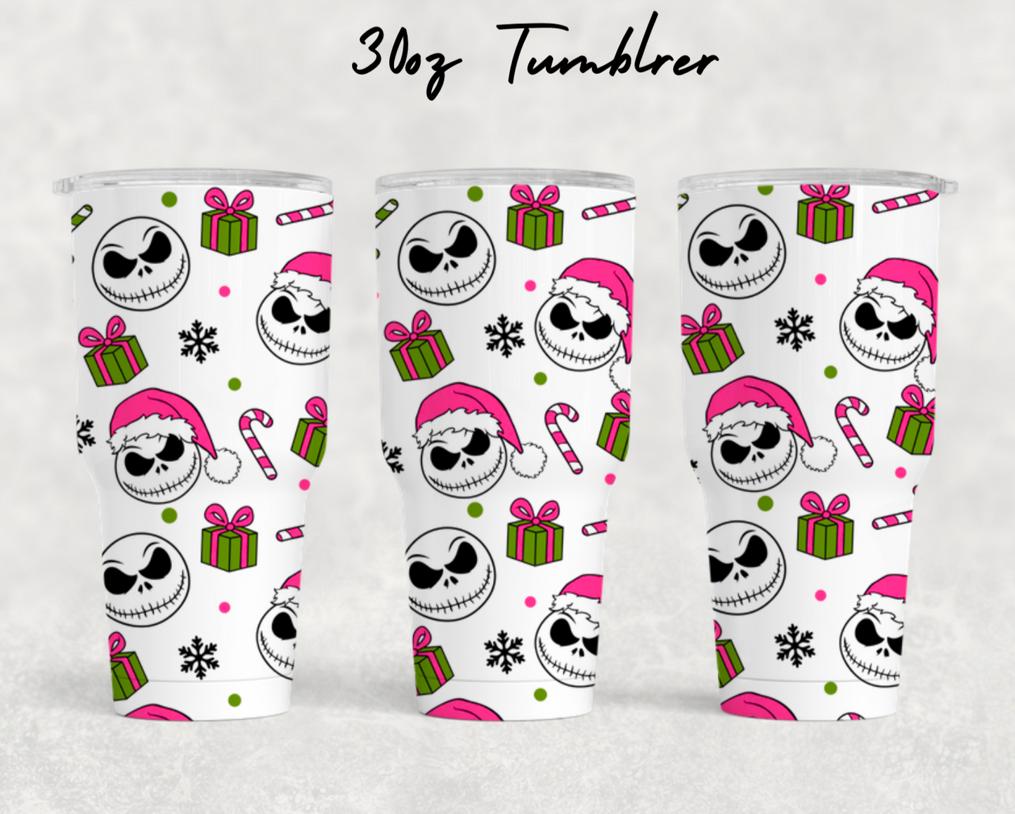 30oz NEW Tumblers - Christmas skulls