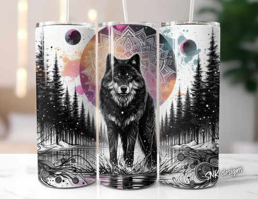 Tumbler only!! Pink wolf 2