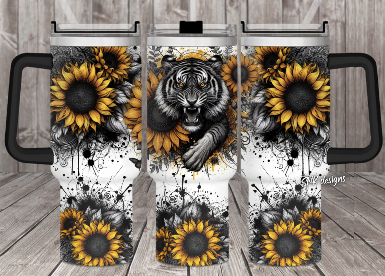 40oz Tumbler fierces majestic Tiger