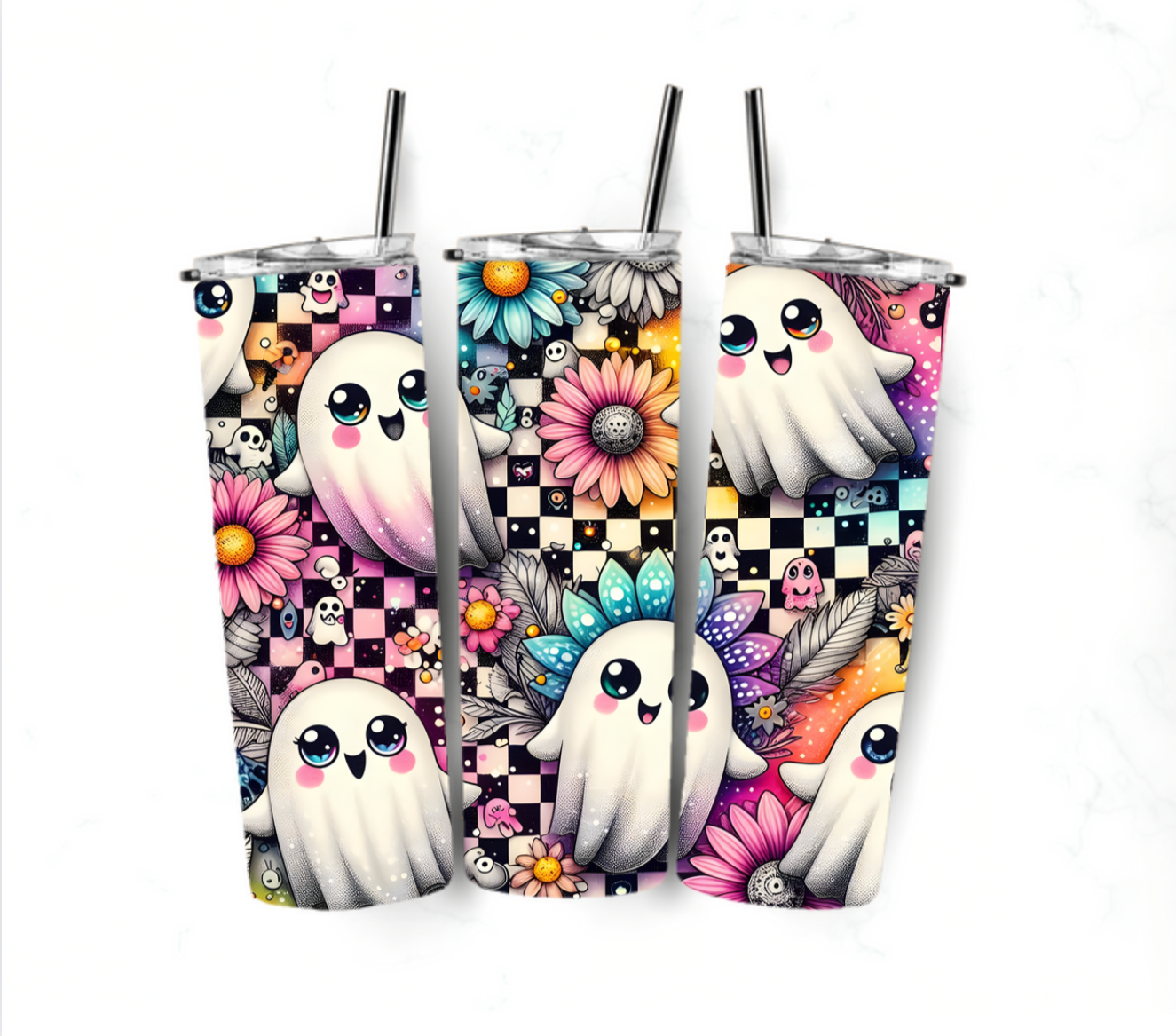 Spooky season 20oz tumbler - Cute ghost