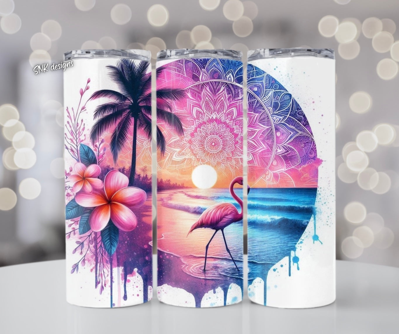 Tumbler only! - Flamingo & frangipani's 2