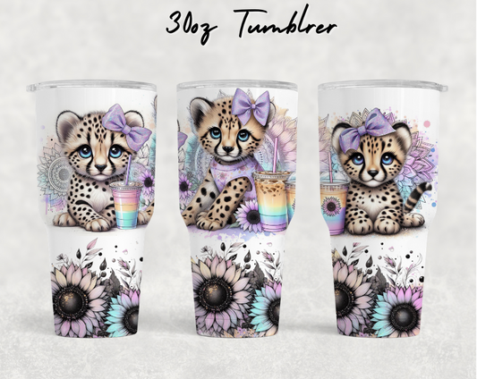 30oz NEW Tumblers - Cute cheetah cubs