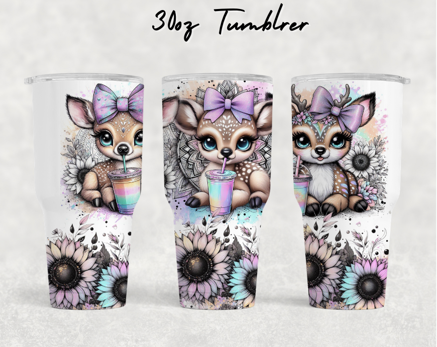 30oz NEW Tumblers - Cute deer