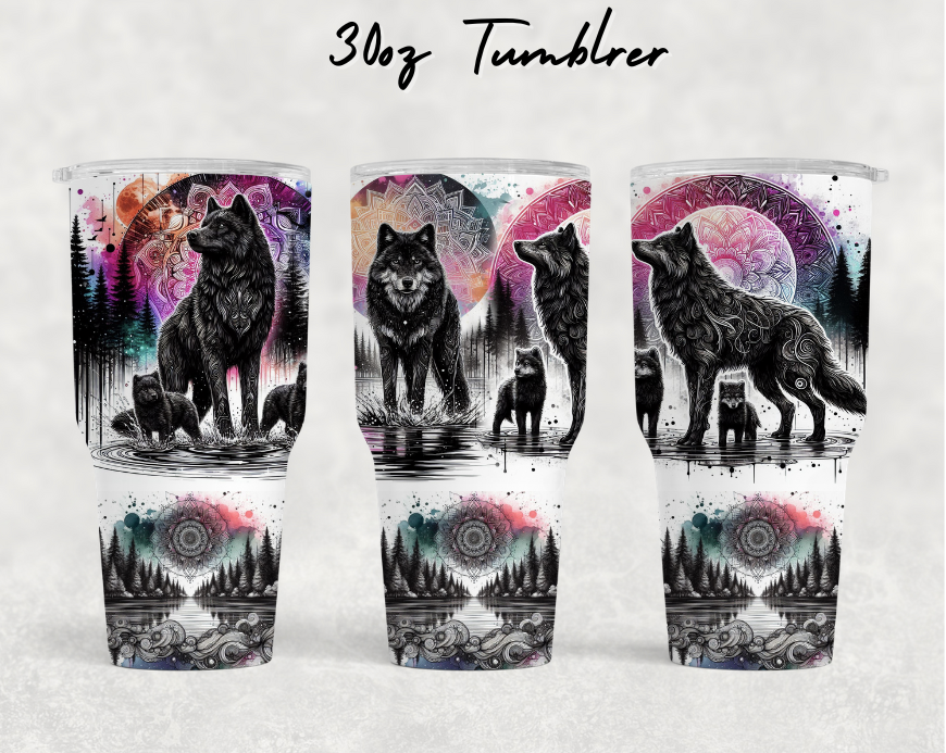 30oz NEW Tumblers - Boho wolf